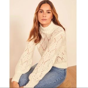 Reformation Lexi Sweater in Ivory